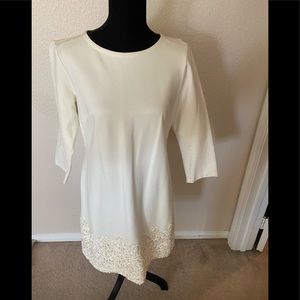 Cream long sleeve dress